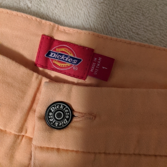 Vintage New Old Stock NWOT Dickies Peach Cotton Crop Pant - Picture 3 of 8